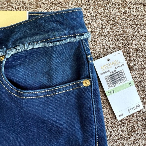 Michael Kors NWT Selma Skinny Higher Rise Cropped Blue Jeans size 8 - Picture 3 of 10